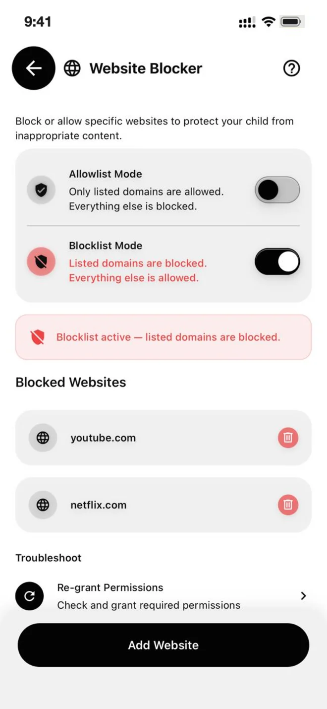 Block Harmful Apps and Games